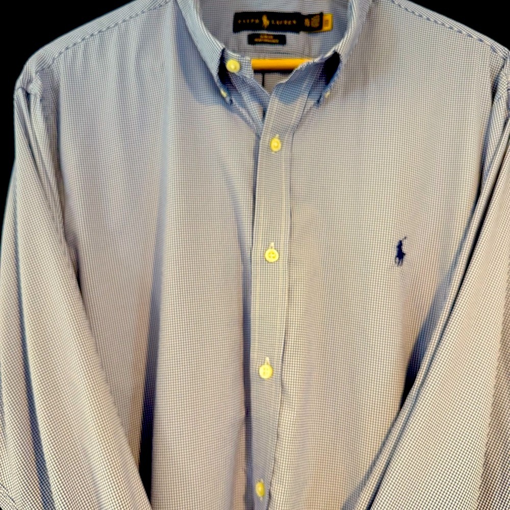 Ralph Lauren Men's Navy Check Dress Shirt